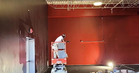 Commercial interior painting project for business in Lancaster, PA