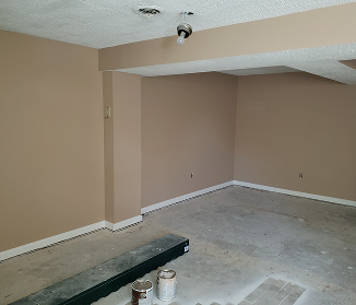 Interior room with fresh paint during renovation
