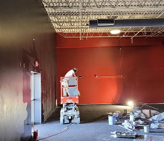 Commercial interior painting project in Lancaster, PA office space