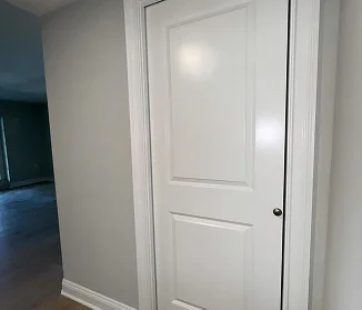 Trim and door painting with clean cut lines in Lancaster, PA home